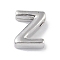 Brass Pendants, Cadmium Free & Nickel Free & Lead Free, Letter Charms, Platinum, Letter Z, 8.5x7x3mm, Hole: 1.5mm