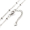 Tarnish Resistant 304 Stainless Steel Satellite Chains Necklace, Stainless Steel Color, 18-1/8(46cm), 3mm