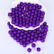 Round Silicone Focal Beads, Indigo, 15mm, Hole: 2mm