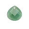 Natural Green Aventurine Pendants, Teadrop with Hole, 16mm