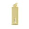 Brass Micro Pave Clear Cubic Zirconia Pendants, Cadmium Free & Nickel Free & Lead Free, Real 18K Gold Plated, Rectangle, Letter I, 23.5x7.5x2mm, Hole: 3mm