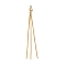 Brass Micro Pave Clear Cubic Zirconia Big Pendants, with Snake Chain Tassel, Triangle, Real 18K Gold Plated, 87x5.5x4.5mm, Hole: 1.8~2mm