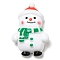 Christmas Theme Opaque Resin Cabochons, for Jewelry Making, Snowman, 30.5x20.5x8mm