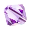 Preciosa® Crystal Beads, Czech Crystal, Bicone(451 69 302 Rondelle), 20310 Violet, 6mm, Hole: 1mm