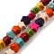 Dyed Synthetic Turquoise Beads Strands, Star, Colorful, 4~5x4.5x3mm, Hole: 1.2mm, about 108pcs/strand, 15.47 inch(39.3cm)