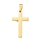304 Stainless Steel Pendants, Cross, Golden, 37x21x2.5mm, Hole: 8x4.5mm