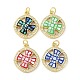 Латунные микропаве прозрачные подвески с фианитом KK-C045-20G-1