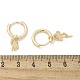 Серьги-кольца из латуни с прозрачным фианитом EJEW-Q014-04G-3