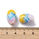 Двухцветные бусины лэмпворк ручной работы LAMP-K042-01H-3