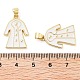 Подвески из латуни с эмалью в стойку KK-Z063-36G-3