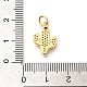 Латунные микропаве прозрачные подвески с фианитом KK-L225-032G-3