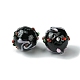 Ручной работы ухабистым Шарики Lampwork FOIL-B001-08A-2