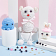 2 коробка 2 стильных пластиковых кукольных глаз и носа DOLL-GA0001-14-4