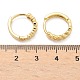 Серьги-кольца из латуни в форме сердца EJEW-Z102-07G-5