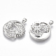 Латунные микро проложить кубического циркония подвески KK-S356-036P-NF-2