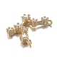 Кулоны из латуни с прозрачным фианитом ZIRC-F120-019G-03-3