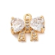 Латунные микропаве прозрачные кубические циркониевые подвески KK-C076-16G-1