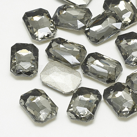 Заостренные заднее стекло горный хрусталь кабошоны RGLA-T079-10x14mm-03-1