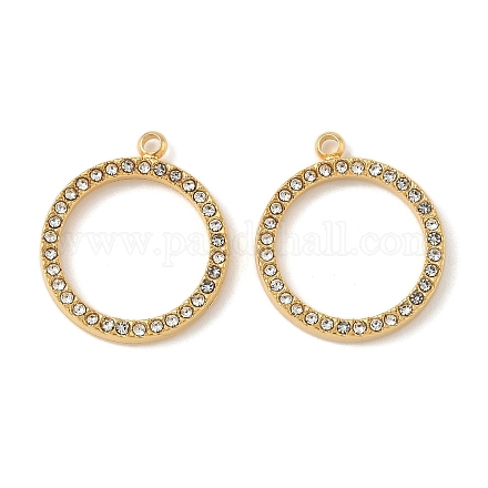 Подвески из нержавеющей стали 304 со стразами STAS-U057-22G-1