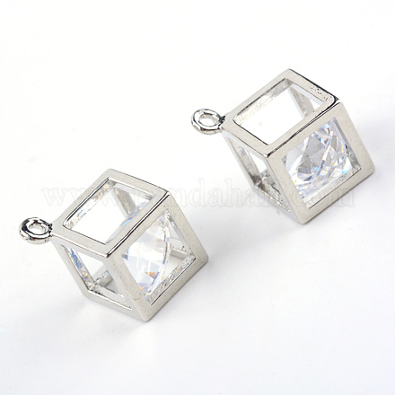 Латунь стекло амулеты KK-Q078-09S-1