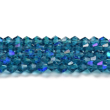 Прозрачные стеклянные бусины гальваническим пряди GLAA-F029-2mm-D01-1