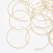 Brass Linking Rings, Cadmium Free & Nickel Free & Lead Free, Real 18K Gold Plated, 42x1mm