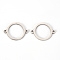 Non-Tarnish 201 Stainless Steel Links Connectors, Laser Cut, Round Ring, Stainless Steel Color, 19.5x15x1mm, Hole: 1.2mm