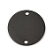 304 Stainless Steel Connector Charms, Disc Links, Stamping Blank Tag, Black, 20x1mm, Hole: 2mm