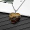 Natural Tiger Eye Pendant Necklaces, 19.69 inch(50cm)