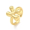 Brass Letter Open Cuff Rings for Women, Cadmium Free & Lead Free, Adjustable, Real 18K Gold Plated, Letter K, 15~16.5x7~16.5mm