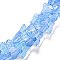 Transparent Glass Beads Strands, Butterfy, Cornflower Blue, 12.5x15.5x5mm, Hole: 1mm, about 25pcs/strand, 9.84 inch(25cm)
