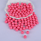 Round Silicone Focal Beads, Hot Pink, 15mm, Hole: 2mm