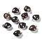Synthetic Black Stone Pendants, with Platinum Brass Loops, Heart, 18~19x15~15.5x7~10mm, Hole: 6x2.5~3mm