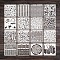 Tree/Wave/Star Pattern Eco-Friendly PET Plastic Hollow Painting Silhouette Stencil, DIY Drawing Template Graffiti Stencils, White, 15x15cm, 16pcs/set