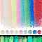 9000Pcs 9 Colors Luminous Glow in the Dark Glass Beads, No Hole, Round, Mixed Color, 2~2.5mm, 18g/color, 1000pcs/color