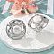 304 Stainless Steel Finger Rings, with Freshwater Pearl Beads, Flat Round, Ion Plating(IP) , Stainless Steel Color, US Size 6(16.5mm)