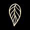 201 Stainless Steel Pendants, Laser Cut, Leaf, Golden, 42x21x1mm, Hole: 1.4mm