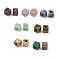 Natural Gemstone European Beads, Large Hole Beads, Cube, 10x10x10mm, Hole: 4.5~5mm