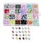 288Pcs 24 Colors Transparent Crackle Glass Beads, Round, Mixed Color, 10~10.8x9~9.5mm, Hole: 1.6~2mm, 12Pcs/color
