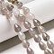 Natural Grey Agate Beads Strands, Teardrop, 9x6mm, Hole: 1.2mm, about 44pcs/strand, 15.75''(40cm)