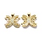 Brass Clear Cubic Zirconia Pendants, Cadmium Free & Lead Free, with ABS Plastic Imitation Pearl, Butterfly Charms, Real 18K Gold Plated, 17x20.5x3.5mm, Hole: 3.5x4.5mm