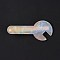 Acrylic Alligator Hair Clips, with Iron Findings, Hair Accessories for Girls, Spanner, Golden, 66x29x14mm