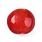Handmade Silver Foil Glass Beads, Flat Round, Red, 19~21x10~12mm, Hole: 1~2mm
