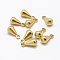Brass Charms, Chain Extender Drop, Nickel Free, Teardrop, Raw(Unplated), 8x4mm, Hole: 1.5mm