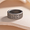 Viking Rune 304 Stainless Steel Finger Rings for Men, Antique Silver, 8mm, US Size 10 1/4(19.9mm)