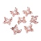 Alloy Pendants, Butterfly, Rose Gold, 19x20x2mm, Hole: 1mm