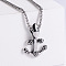 Fashionable Stainless Steel Skull Anchor Pendant Punk Hip-hop Personality Necklaces, Stainless Steel Color