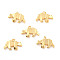 Rack Plating Brass Pendants, Long-Lasting Plated, Cadmium Free & Nickel Free & Lead Free, Bear, Real 18K Gold Plated, 19x31x5.5mm, Jump Ring: 5x0.6mm, 3.5mm Inner Diameter
