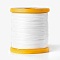 Round Waxed Polyester Cord, Micro Macrame Cord, Leather Sewing Thread, for Bracelets Jewelry Making, Beading Crafting Macrame, White, 0.65mm, about 164.04 yards(150m)/roll