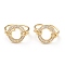 Brass Micro Pave Clear Cubic Zirconia Cuff Rings, Open Rings, Long-Lasting Plated, Flat Round, Real 18K Gold Plated, 3.5~15mm, Inner Diameter: 17.5mm